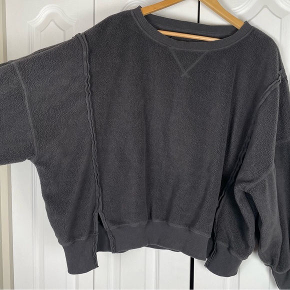 American Eagle Seriously Huggable Oversized Tunic Sweater Size S Gray Lagenlook - Picture 5 of 15